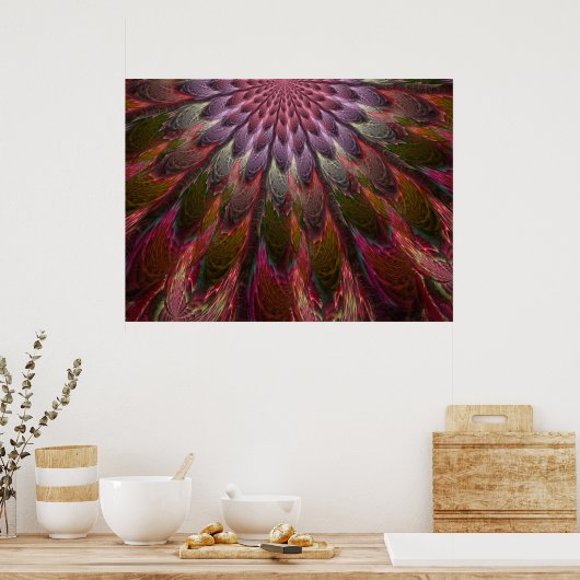 孔雀の羽 ポスター (キッチン)