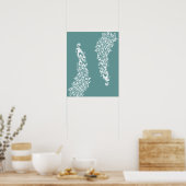 孔雀の羽 ポスター (キッチン)