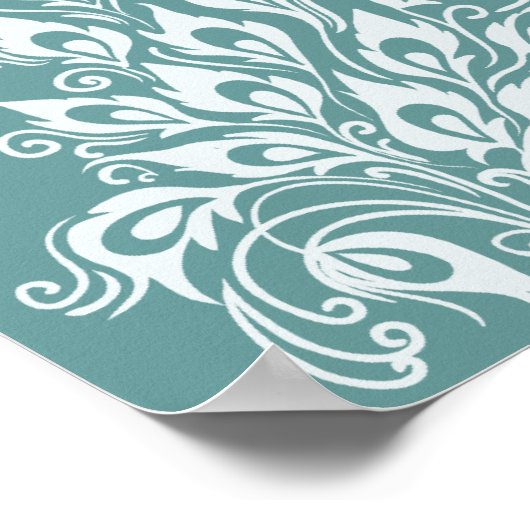 孔雀の羽 ポスター (角)