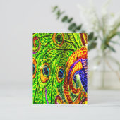 孔雀の羽 ポストカード (スタンド正面)