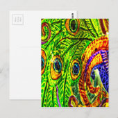 孔雀の羽 ポストカード (正面/裏面)