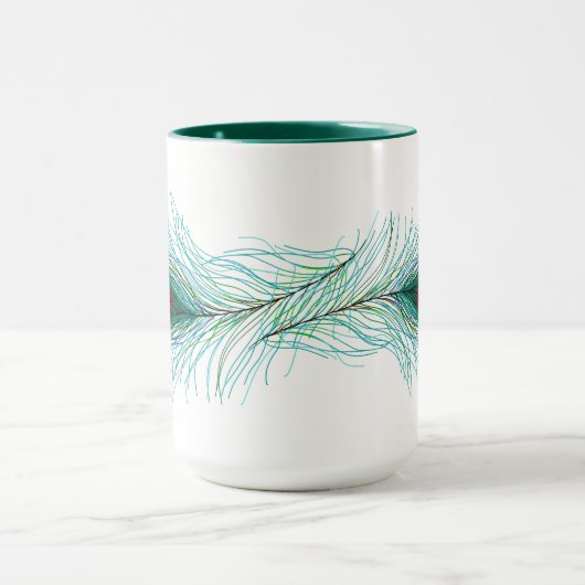 孔雀の羽 マグカップ (中央)