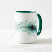 孔雀の羽 マグカップ (正面右)