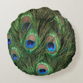 孔雀の羽 ラウンドクッション (裏面)