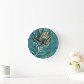 孔雀の羽 ラウンド壁時計 (ホーム)