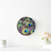 孔雀の羽 ラウンド壁時計 (ホーム)