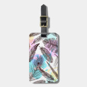 孔雀の羽 ラゲッジタグ (正面縦)