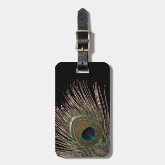 孔雀の羽 ラゲッジタグ (正面縦)