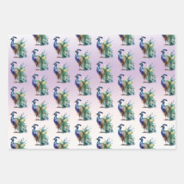 孔雀の羽 ラッピングペーパーシート