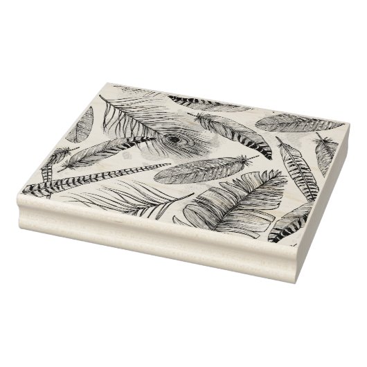 孔雀の羽 ラバースタンプ (スタンプ)