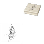 孔雀の羽 ラバースタンプ (押印)