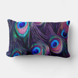 孔雀の羽 ランバークッション