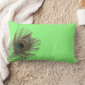 孔雀の羽 ランバークッション (ブランケット)