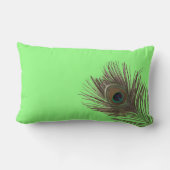 孔雀の羽 ランバークッション (裏面)