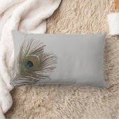 孔雀の羽 ランバークッション (ブランケット)