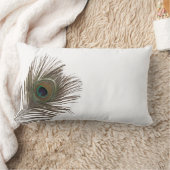 孔雀の羽 ランバークッション (ブランケット)