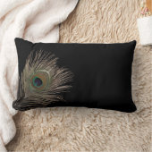 孔雀の羽 ランバークッション (ブランケット)