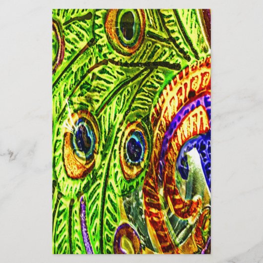 孔雀の羽 便箋 (正面)