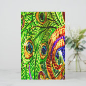 孔雀の羽 便箋 (スタンド正面)