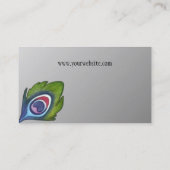 孔雀の羽 名刺 (裏面)