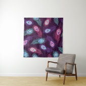 孔雀の羽:手描きヴィンテージ。 タペストリー (インサイチュ)