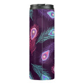 孔雀の羽:手描きヴィンテージ。 タンブラー (裏面)