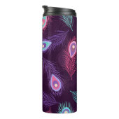 孔雀の羽:手描きヴィンテージ。 タンブラー (回転右)