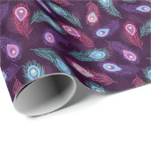 孔雀の羽：手描きヴィンテージ。 ラッピングペーパー (ロールコーナー)