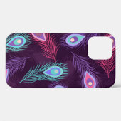 孔雀の羽:手描きヴィンテージ。 Case-Mate iPhoneケース (裏面 (横))