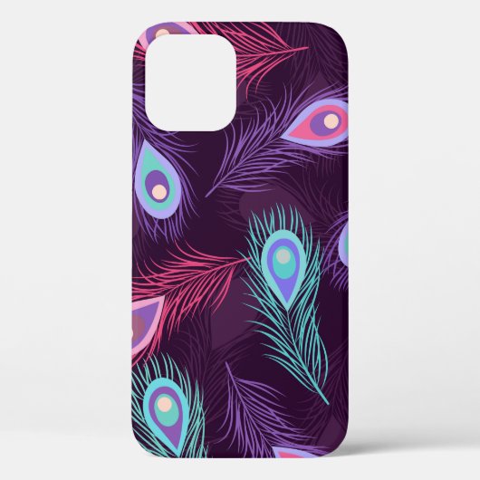 孔雀の羽:手描きヴィンテージ。 Case-Mate iPhoneケース (裏面)