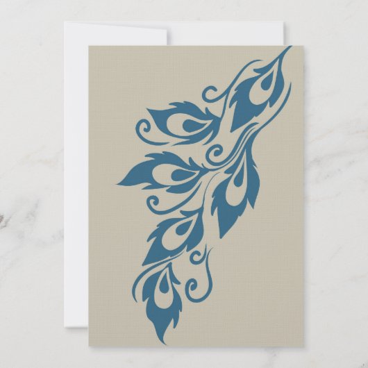 孔雀の羽 招待状 (裏面)