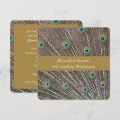 孔雀の羽 招待状 (正面/裏面)