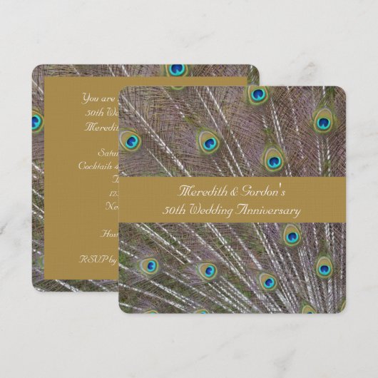 孔雀の羽 招待状 (正面/裏面)