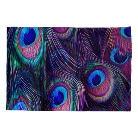 孔雀の羽 枕カバー (裏面)