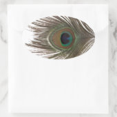 孔雀の羽 楕円形シール (バッグ)