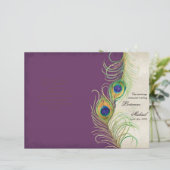 孔雀の羽 – 紫、結婚式 プログラム (スタンド正面)