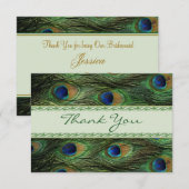 孔雀の羽 結婚式 感謝 (正面/裏面)