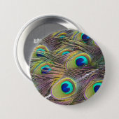 孔雀の羽 缶バッジ (正面&裏面)