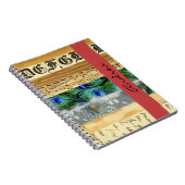 孔雀の羽,花葉,名前 ノートブック (右側)