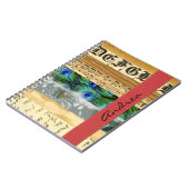 孔雀の羽,花葉,名前 ノートブック (左側)