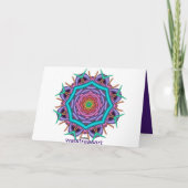 孔雀の羽、装飾ファンタジー誕生日カード カード (裏面)