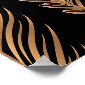 孔雀の羽、豪華な東洋のパターン。 ポスター (角)