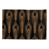 孔雀の羽、豪華な東洋のパターン。 枕カバー (裏面)