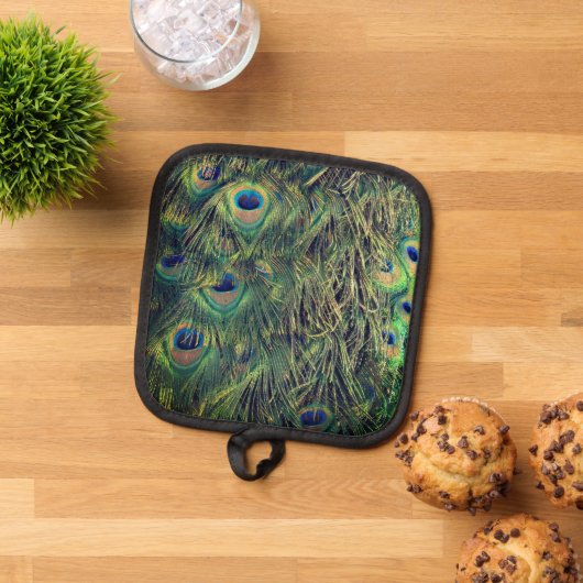 孔雀の羽 鍋敷き (トップダウン)