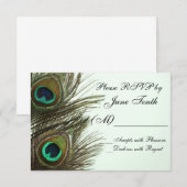孔雀の羽 RSVP カード (正面/裏面)