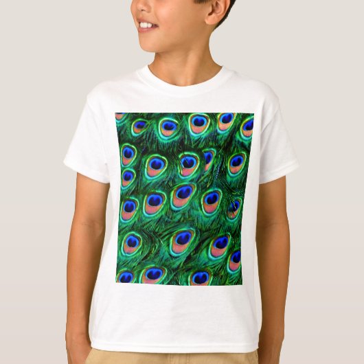 孔雀の羽_ Tシャツ (正面)