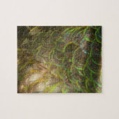 孔雀の羽III (メス)微妙な自然デザイン ジグソーパズル (横)