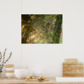 孔雀の羽III （メス）微妙な自然デザイン ポスター (キッチン)