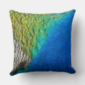 孔雀の羽IVカラフル抽象芸術自然 クッション (裏面)