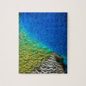 孔雀の羽IVカラフル抽象芸術自然 ジグソーパズル (縦)